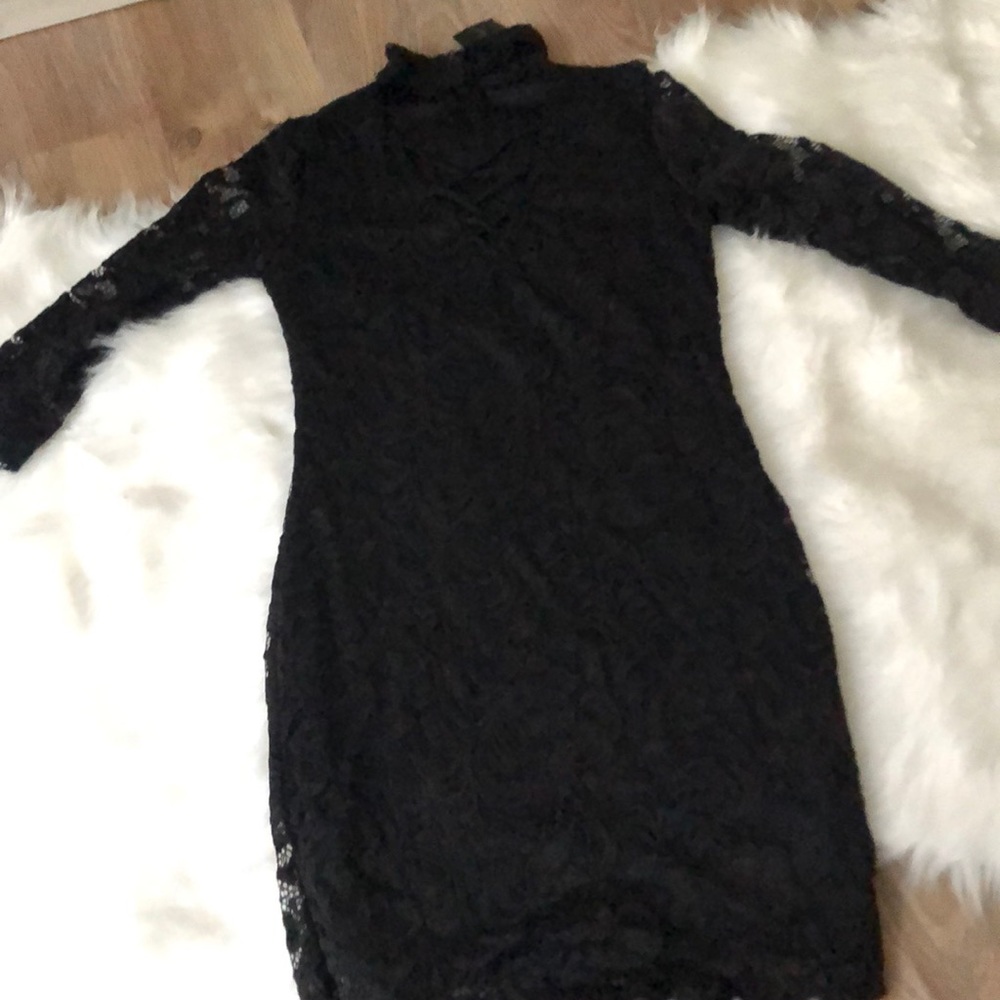 Black lace dress